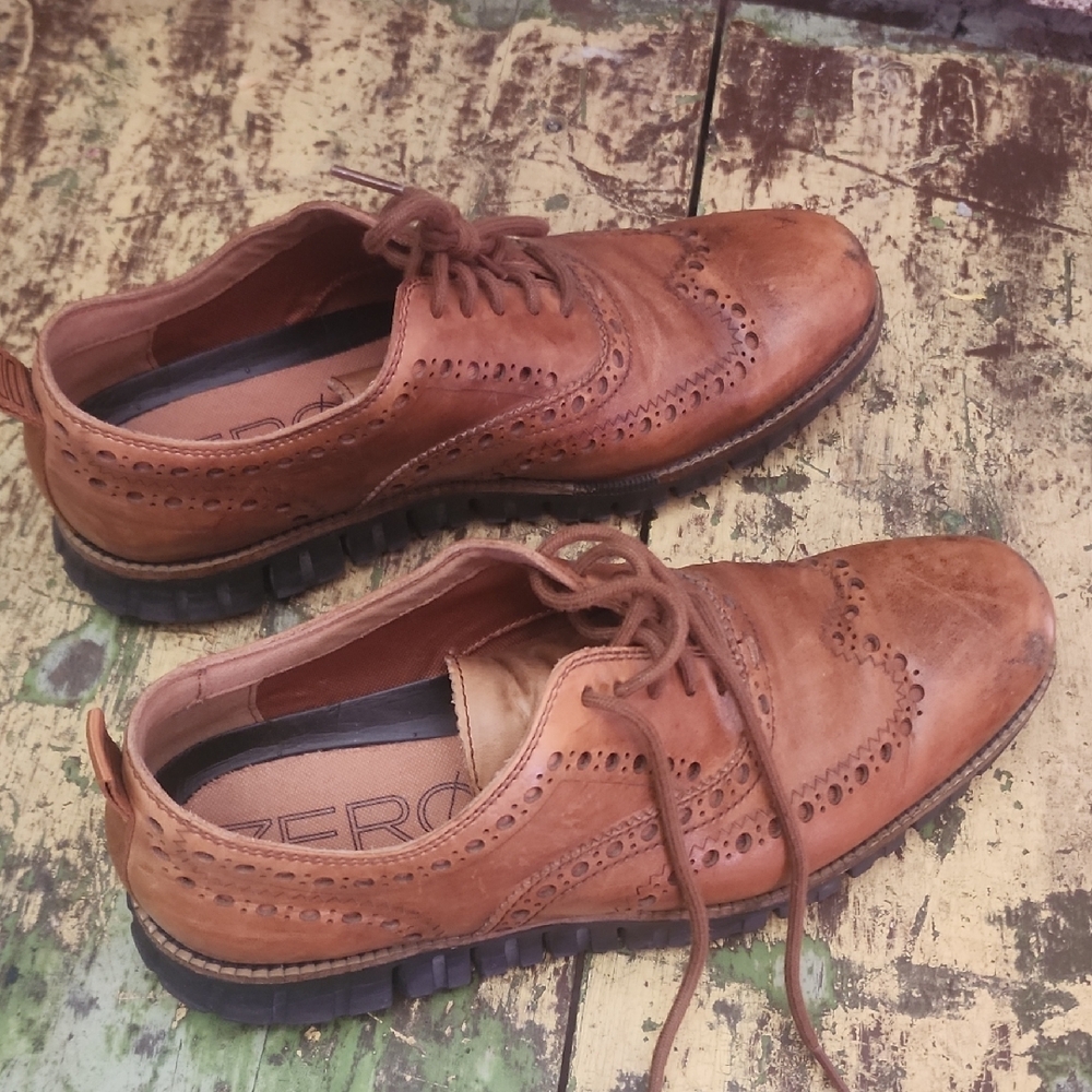 Cole Haan Tan Leather Oxfords